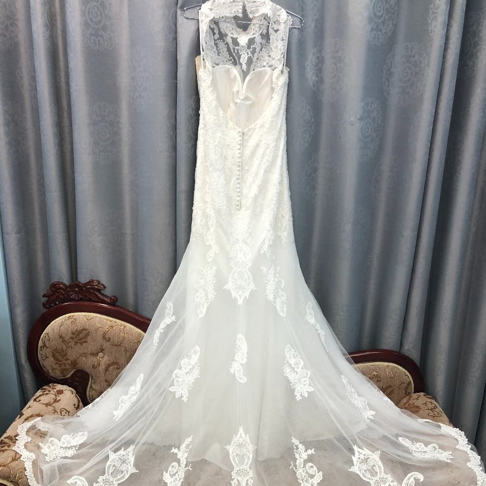 Alfred Angelo Disney Mulan Ivory Lace Wedding Dress, Destination Sheath